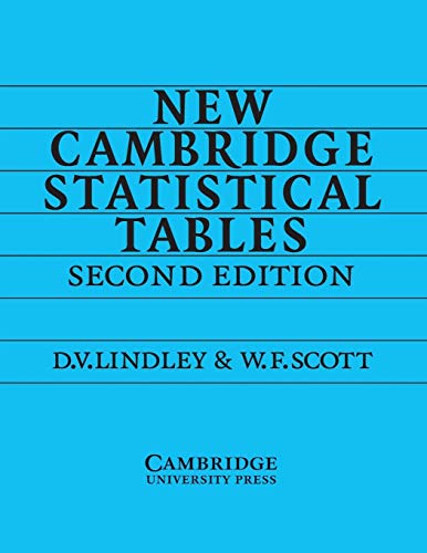 New Cambridge Statistical Tables von Cambridge University Press